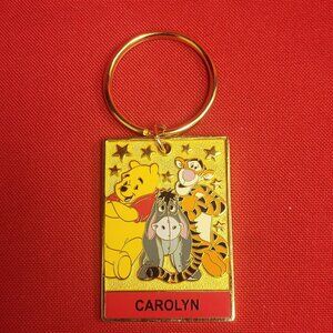 Winnie the Pooh Eeyore Tigger Personalized Carolyn Keychain Enamel Illustration